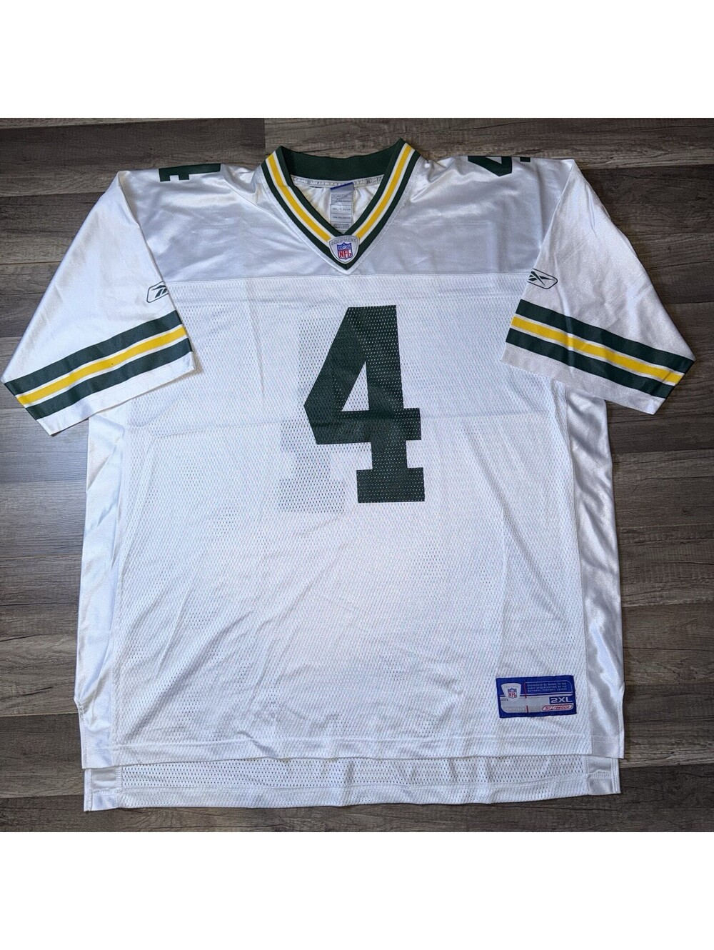 Green Bay Packers Brett FAVRE #4 Reebok NFL Equipment Football Jersey Sz 2XL